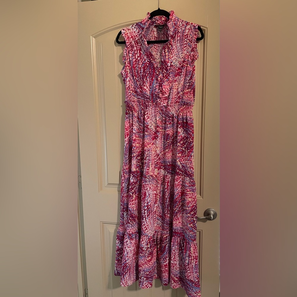 Brooke Ruffle Neck Maxi Dress